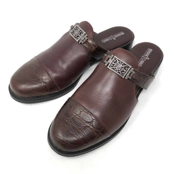MINNETONKA 6052 Brown Leather Mules - Picture 3 of 8